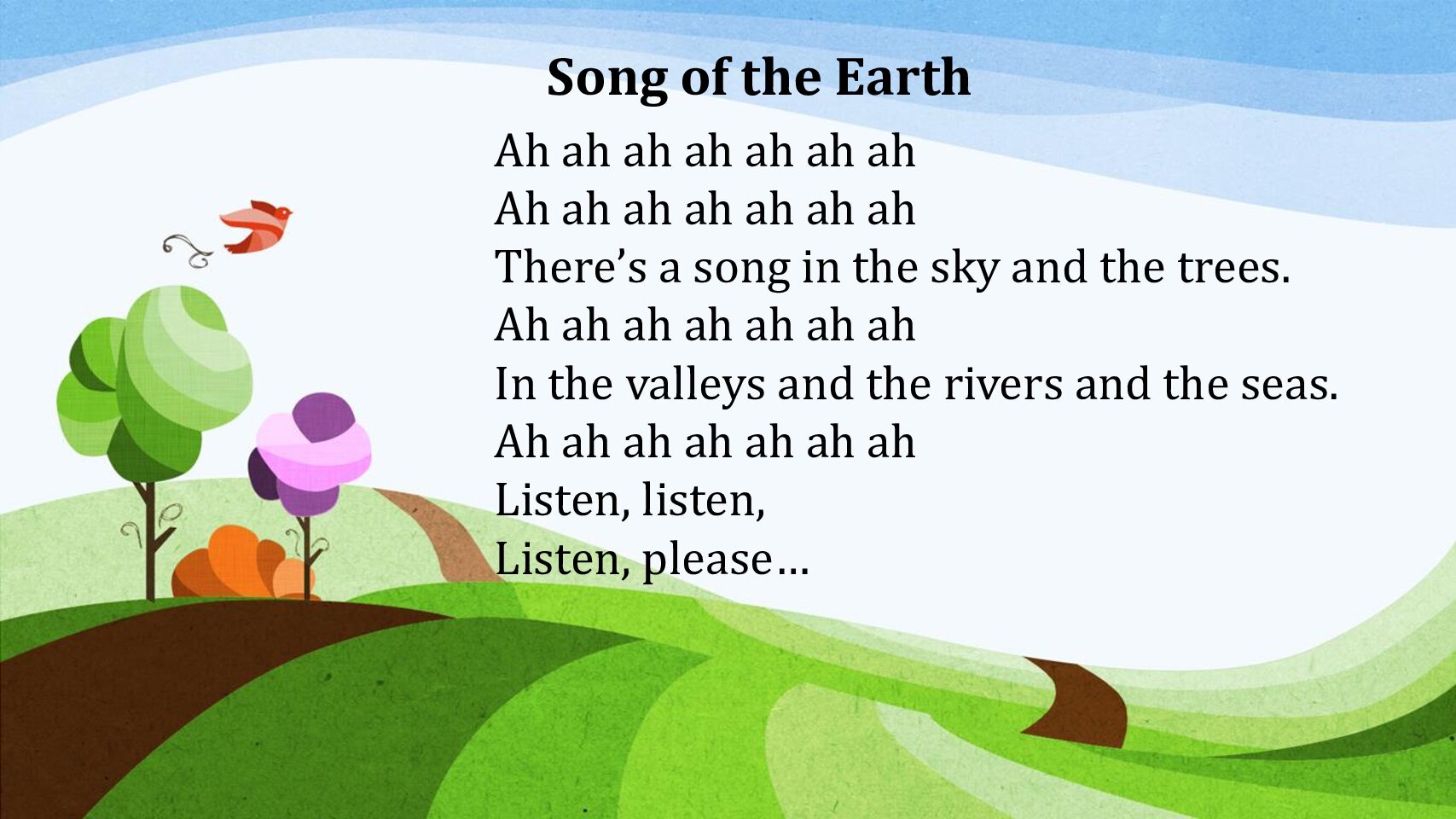 Song of the Earth Piano Accompaniment